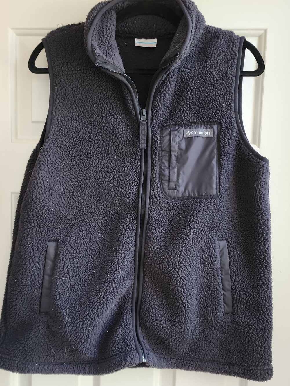 Columbia Black Sherpa Fleece Vest